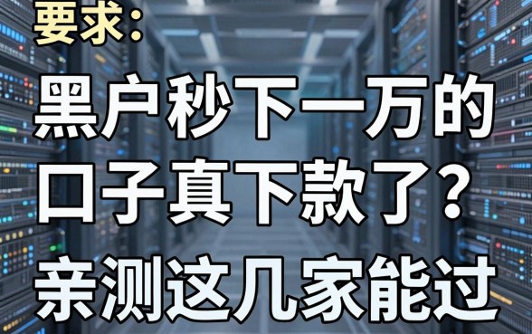 黑户秒下一万的口子真下款了？亲测这几家能过