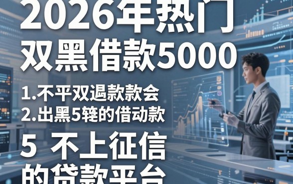 2026年热门双黑借款5000,概括5个不上征信的贷款平台