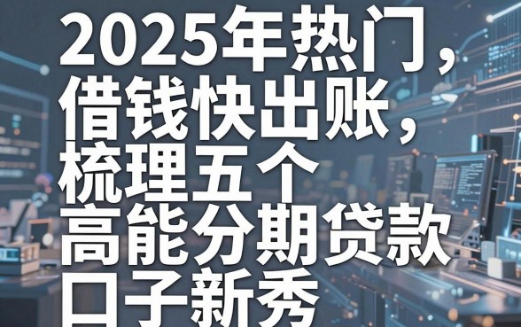 2025年热门借钱快出账,梳理五个高能分期贷款口子新秀