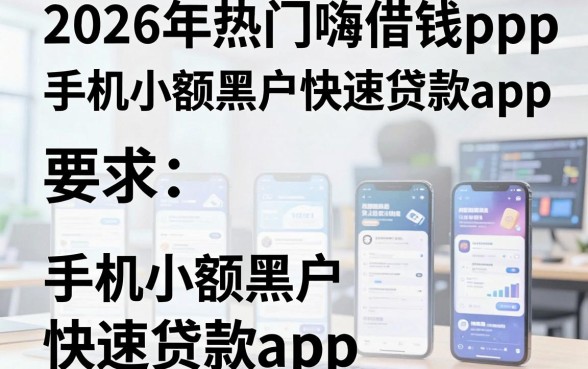 2026年热门嗨借钱app，梳理五个手机小额黑户快速贷款app