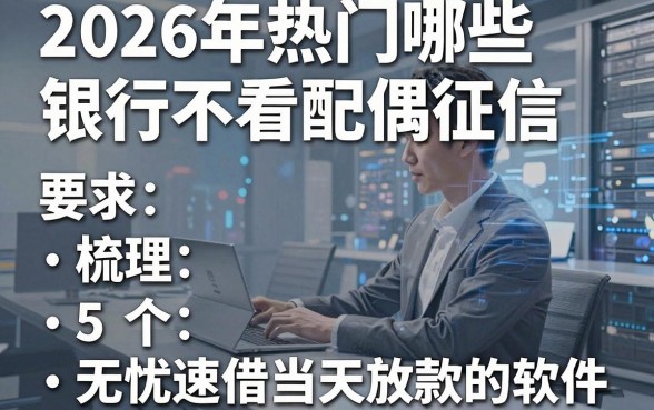 2026年热门哪些银行不看配偶征信，梳理5个无忧速借当天放款的软件