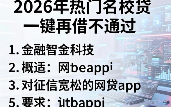 2026年热门名校贷一键再借不通过,概括5个对征信宽松的网贷app