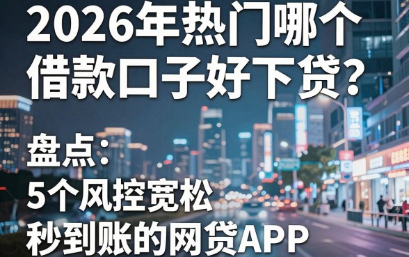 2026年热门哪个借款口子好下贷？盘点5个风控宽松秒到账的网贷APP
