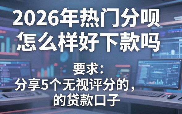 2026年热门分呗贷怎么样好下款吗,分享5个无视评分的贷款口子
