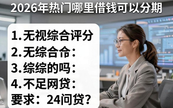 2026年热门哪里借钱可以分期,归纳五个无视综合评分不足的网贷