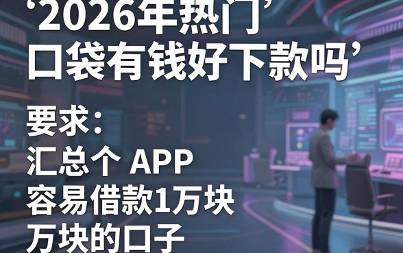 2026年热门口袋有钱好下款吗，汇总五个APP容易借款1万块的口子