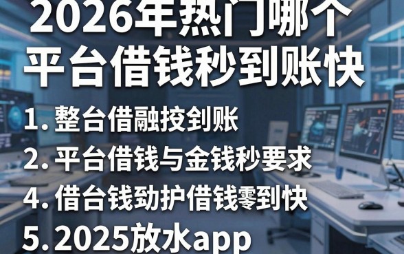 2026年热门哪个平台借钱秒到账快,整合5个2025放水app