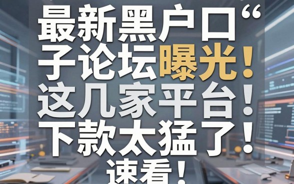 最新黑户口子论坛曝光！这几家平台下款太猛了，速看