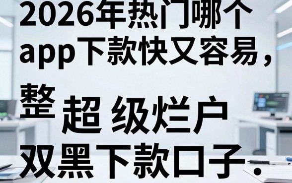 2026年热门哪个app下款快又容易,整合五个超级烂户双黑下款口子