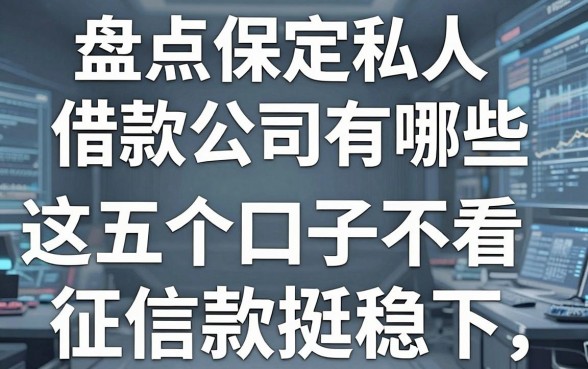 盘点保定私人借款公司有哪些,这五个口子不看征信下款挺稳