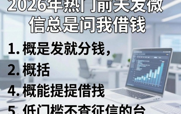 2026年热门前夫发微信总是问我借钱，概括5个低门槛不查征信的平台