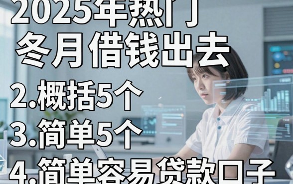 2025年热门冬月借钱出去,概括5个简单容易贷款口子