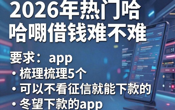 2026年热门哈啰借钱难不难,梳理5个可以不看征信就能下款的app