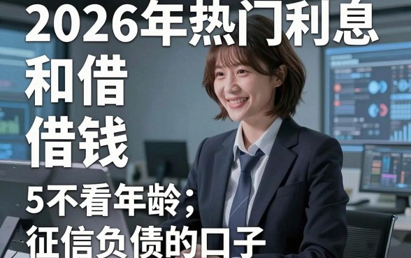 2026年热门利息和借钱,盘点5个不看年龄征信负债的口子