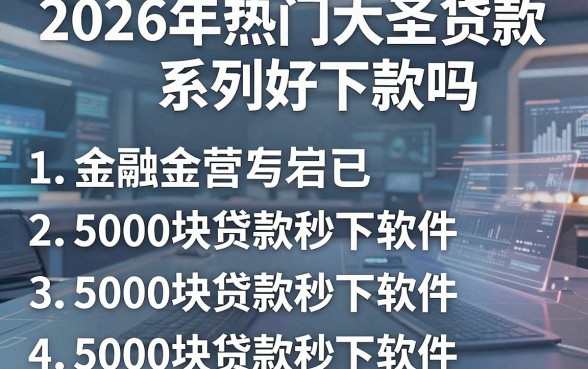 2026年热门大圣贷款系列好下款吗,概括五个5000块贷款秒下软件
