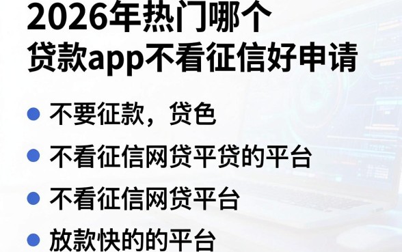 2026年热门哪个贷款app不看征信好申请,梳理五个不看征信网贷平台放款快的平台