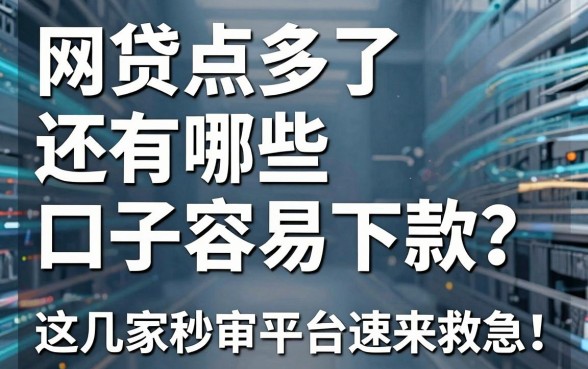 网贷点多了还有哪些口子容易下款？这几家秒审平台速来救急！