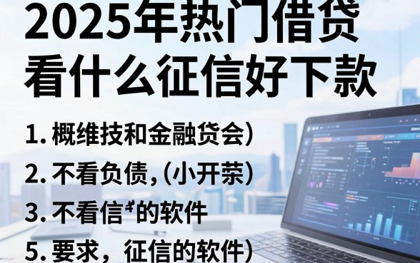 2025年热门借贷看什么征信好下款,概括5个不看负债和征信的软件