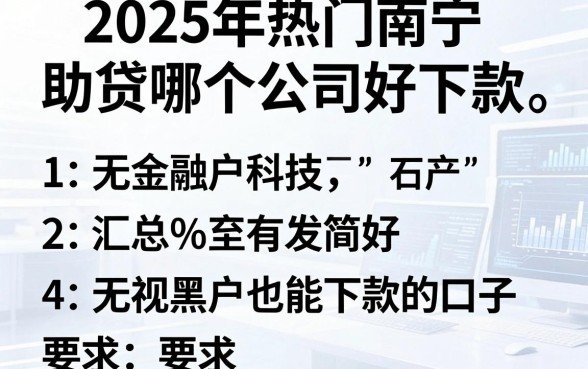 2025年热门南宁助贷哪个公司好下款，汇总五个无视黑户也能下款的口子