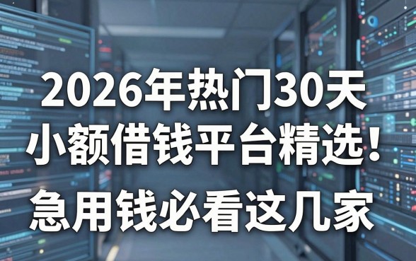 2026年热门30天小额借钱平台精选!急用钱必看这几家