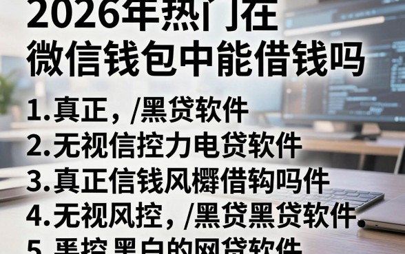 2026年热门在微信钱包中能借钱吗，罗列五个真正无视风控黑白的网贷软件