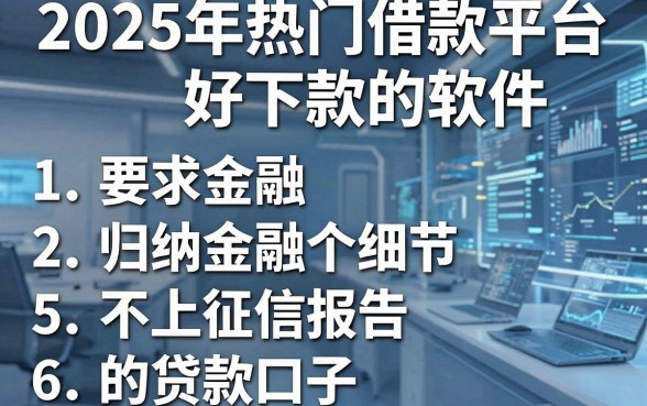 2025年热门借款平台好下款的软件,归纳5个不上征信报告的贷款口子