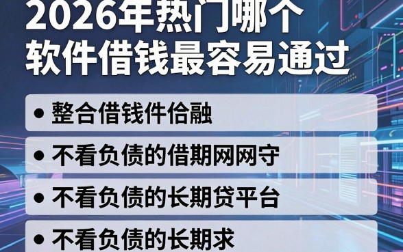 2026年热门哪个软件借钱最容易通过,整合5个不看负债的长期网贷平台