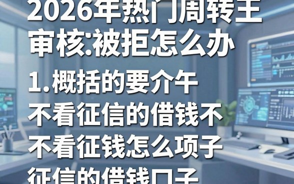 2026年热门周转王审核被拒怎么办,概括五个不看征信的借钱口子