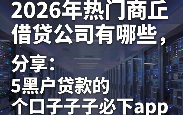 2026年热门商丘借贷公司有哪些,分享5个黑户贷款的口子必下app