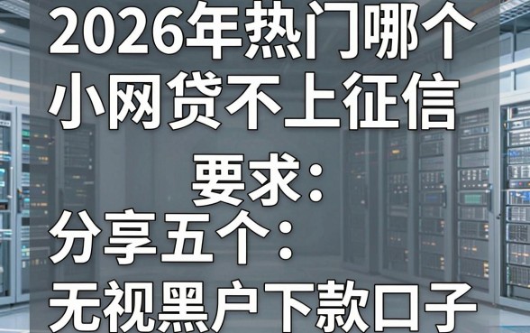 2026年热门哪个小网贷不上征信,分享五个无视黑户下款口子