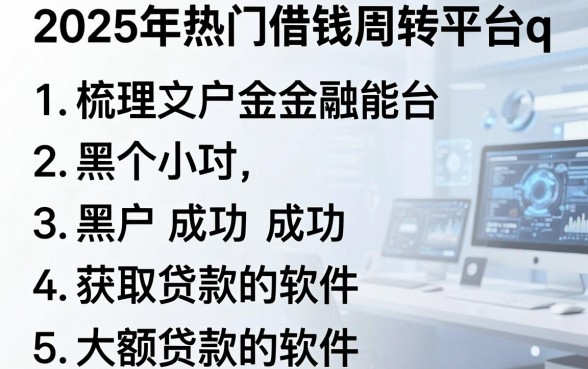 2025年热门借钱周转平台q,梳理5个黑户成功获取大额贷款的软件