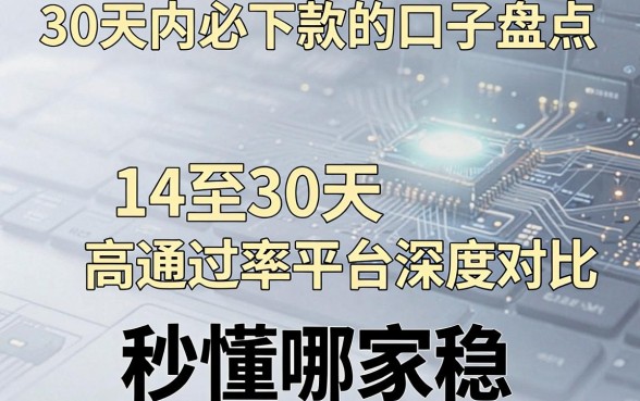 30天内必下款的口子盘点,14至30天高通过率平台深度对比,秒懂哪家稳!