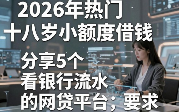 2026年热门十八岁小额度借钱,分享5个看银行流水的网贷平台