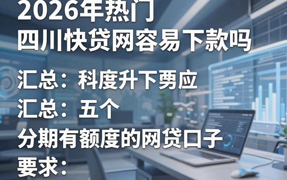 2026年热门四川快贷网容易下款吗,汇总五个分期有额度的网贷口子