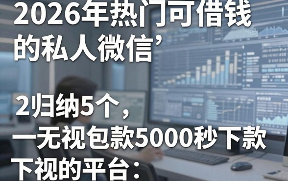 2026年热门可借钱的私人微信，归纳5个无视一切包下款5000秒下款的平台
