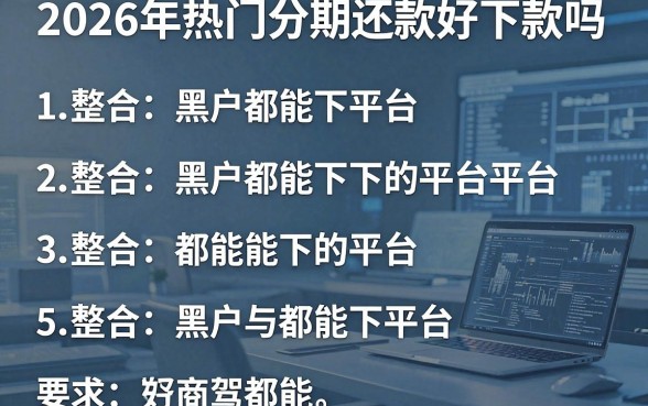 2026年热门分期还款好下款吗，整合5个黑户都能下的平台