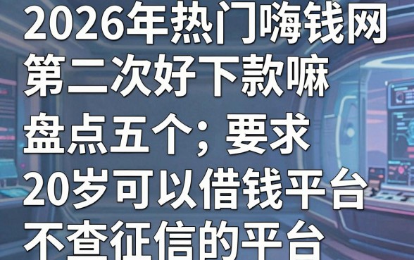 2026年热门嗨钱网第二次好下款嘛,盘点五个20岁可以借钱平台不查征信的平台
