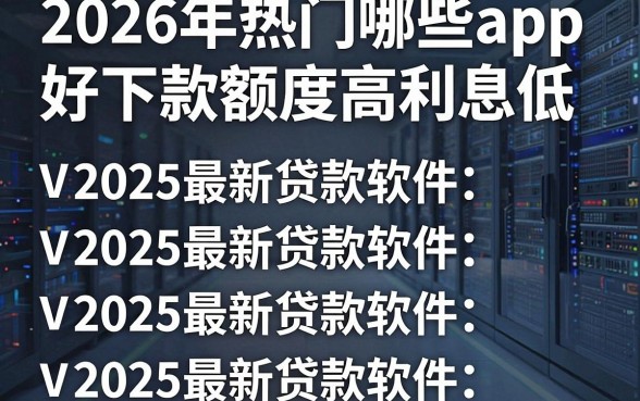 2026年热门哪些app好下款额度高利息低,整合5个2025最新贷款软件