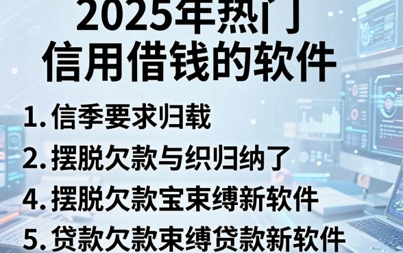2025年热门信用借钱的软件，归纳五个摆脱欠款束缚贷款新软件