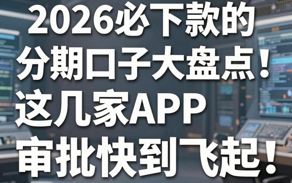 2026必下款的分期口子大盘点!这几家APP审批快到飞起,速看