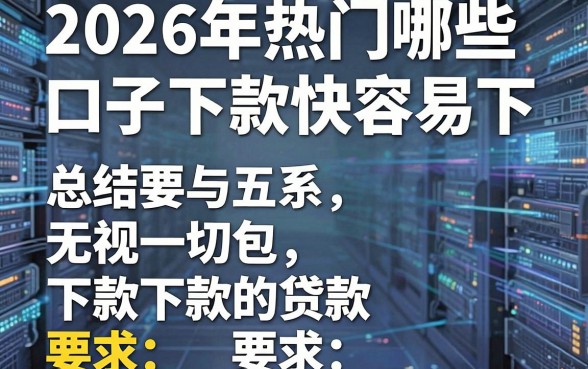 2026年热门哪些口子下款快容易下,总结五个无视一切包下款的贷款