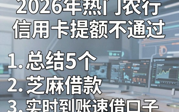 2026年热门农行信用卡提额不通过,总结5个芝麻借款实时到账速借口子