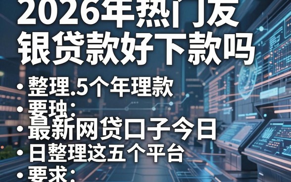 2026年热门友银贷款好下款吗,整理5个最新网贷口子今日整理这五个平台