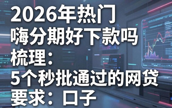 2026年热门嗨分期好下款吗,梳理5个秒批通过的网贷口子