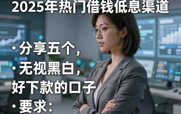 2025年热门借钱低息渠道,分享五个无视黑白好下款的口子