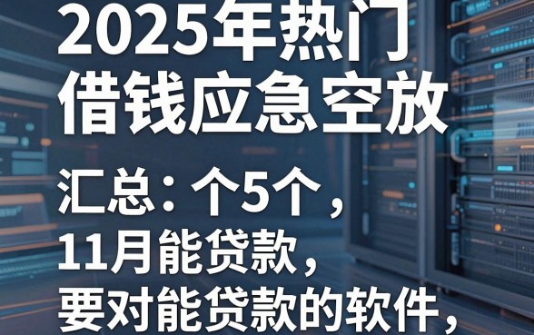 2025年热门借钱应急空放,汇总5个11月能贷款的软件