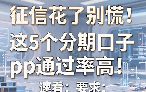 征信花了别慌!这5个分期口子pp通过率高,速看