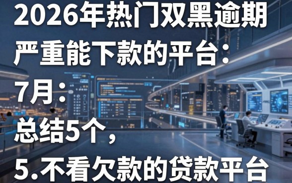 2026年热门双黑逾期严重能下款的平台7月，总结5个不看欠款的贷款平台