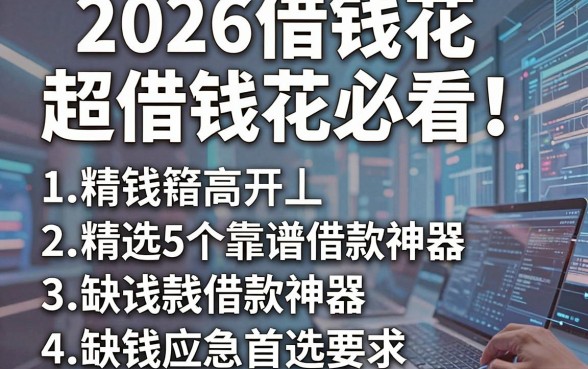 2026借钱花超借钱花必看！精选5个靠谱借款神器，缺钱应急首选
