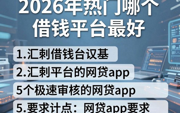2026年热门哪个借钱平台最好,汇总5个极速审核的网贷app